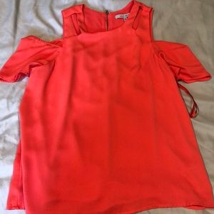 Naked zebra coral blouse